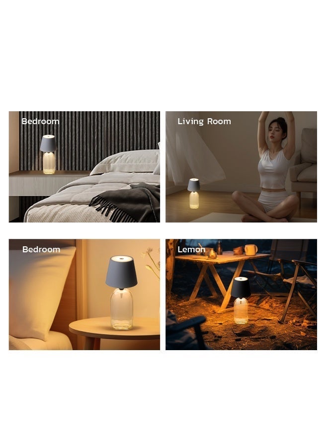 MODI LED Wine Bottle Stopper White Lamp – 3 Color Bottle Light, 3W USB Rechargeable Lamp with Touch Sensor – White Night Light for Home & Party Decor - Image 3